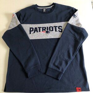 New England Patriots Crewneck NFL Team Apparel Sweatshirt - Size XL - Blue/Grey